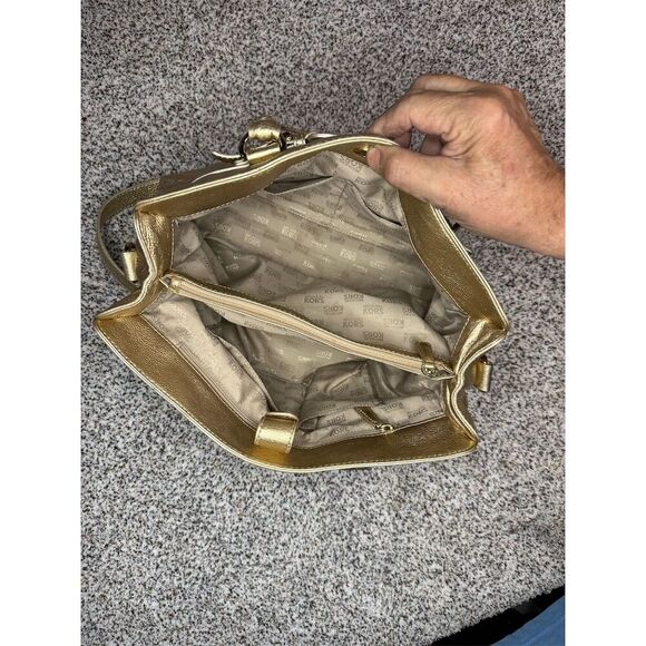 Michael Kors Hamilton Tote Bag Pale Gold Leather Women's Handbag - Picture 10 of 13